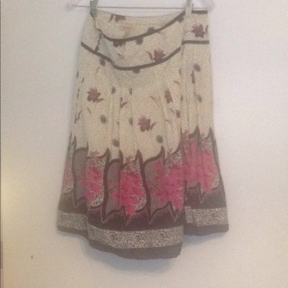 Women's skirt pretty pattern medium pink/black